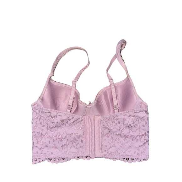Women’s Victoria’s Secret Lace Corset Bra Pink Size 32B - Picture 5 of 7